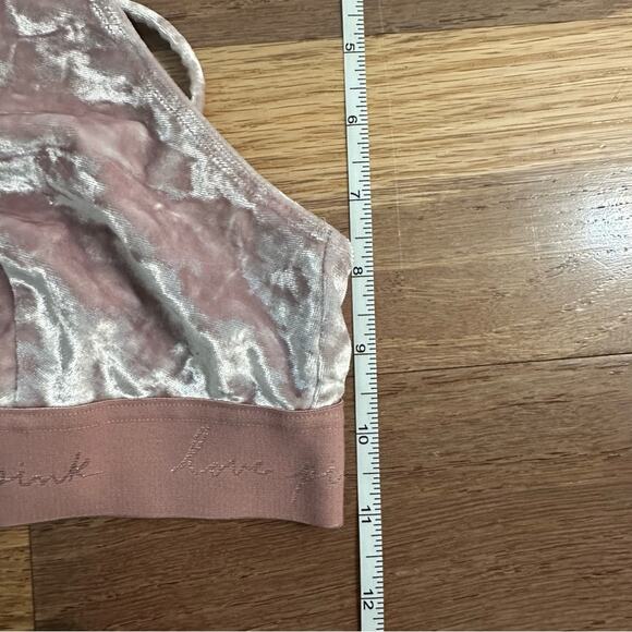 PINK Victoria’s Secret Velvet Triangle Bralette, Very Soft, Strappy, M - Picture 13 of 13